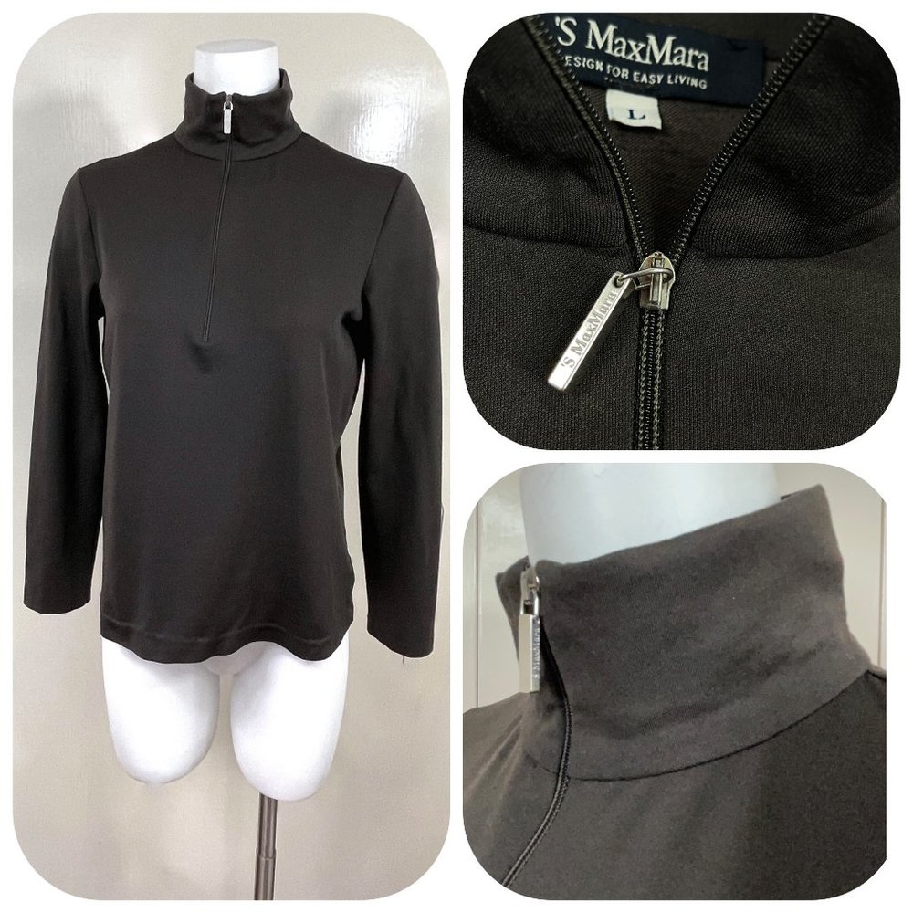 Auc Max Mara Quarter-Zip Pullover Athletic Top